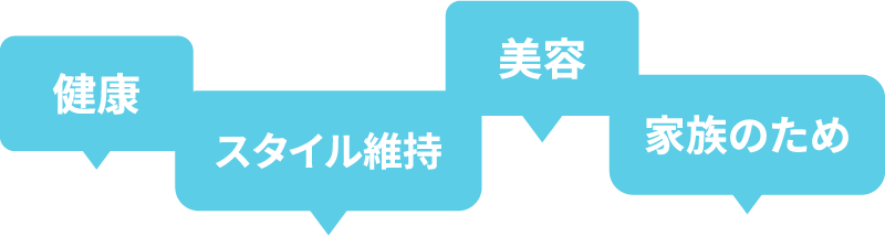 健康 スタイル維持 美容 家族のため